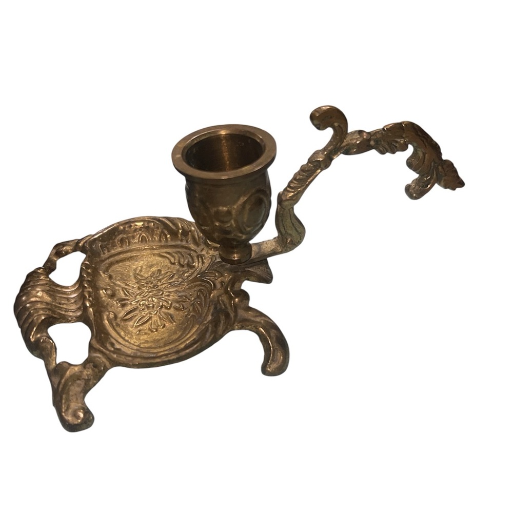Brass Victorian Candle Holder